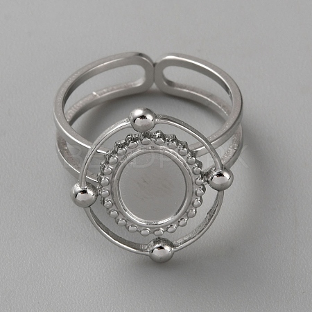 304 Stainless Steel Cuff Ring Findings FIND-WH0148-125B-P-1