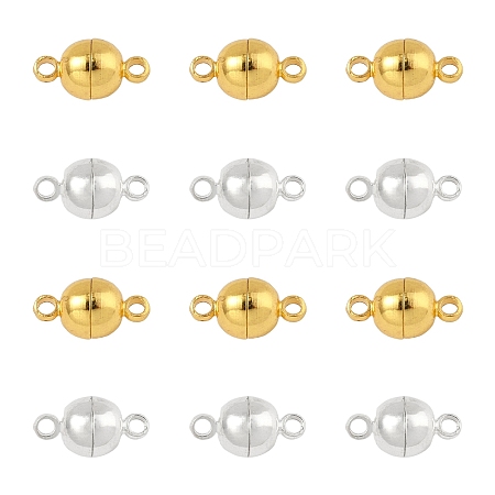 12 Sets 2 Colors Brass Magnetic Clasps KK-FS0001-55A-1