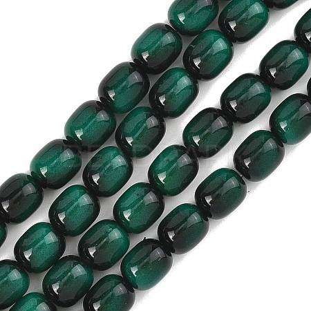 Dyed Imitation Tiger Eye Glass Beads Strands GLAA-H040-02C-1