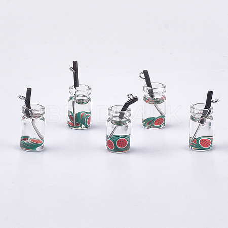 Glass Bottle Pendants LS-CRES-N017-06C-1