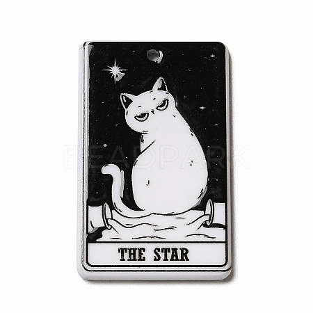Tarot Theme Printed Acrylic Pendants MACR-G061-04D-1