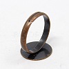 Adjustable Mixed Brass & Iron Pad Ring Settings DIY Finger Ring Findings KK-X0069-3