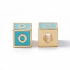 Rack Plating Brass Enamel Beads KK-B060-04G-06O-1