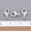 Silver Color Plated Zinc Alloy Lobster Claw Clasps X-E103-S-4