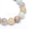 Round Natural Flower Amazonite Bead Strands G-R345-4mm-17-2