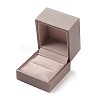 Imitation PU Leather Covered Wooden Jewelry Ring Boxes OBOX-F004-09-3