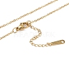 Ion Plating(IP) Initial Letter 304 Stainless Steel Pendant Necklaces NJEW-M199-01G-H-4