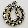 Handmade Gold and Silver Foil Glass Round Beads Strands X-FOIL-L002-A-02-2