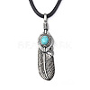 Alloy Pendant Necklaces NJEW-F235-11AS-1