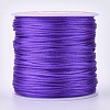 Round Nylon Satin Rattail Cord NWIR-WH0009-15A-18-1