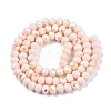Electroplate Opaque Solid Color Glass Beads Strands EGLA-A044-P6mm-L05-3