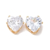 Brass Clear Cubic Zirconia Cabochons STAS-M294-30C-1