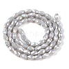 Opaque Solid Color Electroplate Glass Beads Strands EGLA-N013-P4mm-B05-2