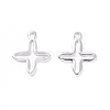 201 Stainless Steel Tiny Cross Charms STAS-H436-42S-4