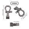 14 Sets Adjustable Alloy Screw Pin Shackle FIND-GA0004-98-2