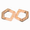 Transparent Resin & Walnut Wood Pendants RESI-S389-004A-B-3