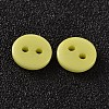 2-Hole Flat Round Resin Sewing Buttons for Costume Design BUTT-E119-36L-15-2