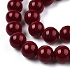 Opaque Solid Color Glass Beads Strands GLAA-T032-P10mm-05-3