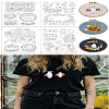 4 Sheets 11.6x8.2 Inch Stick and Stitch Embroidery Patterns DIY-WH0455-224-8