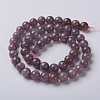 Natural Gemstone Ruby Round Beads Strands G-O017-8mm-06-4