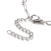 304 Stainless Steel Paperclip Chain Bracelet for Men Women BJEW-E031-03P-04-3