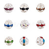 200Pcs 10 Colors Alloy Rhinestone Beads FIND-CW0001-09-1