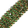 Electroplate Glass Beads Strands EGLA-Q128-04A-FP03-1