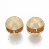 Brass Ball Clip-on Earrings KK-T050-051G-NF-1