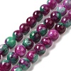Natural Dyed White Jade Beads Strands G-M402-C03-19-2