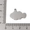 Non-Tarnish 304 Stainless Steel Pendants STAS-C095-23P-3