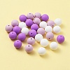 30Pcs 3 Colors Silicone Beads Round Rubber Bead 15MM Loose Spacer Beads for DIY Supplies Jewelry Keychain Making SIL-FS0001-01A-6