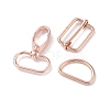 (Defective Closeout Sale: Rust) Zinc Alloy Buckle Clasps and Swivel Lobster Claw Clasps DIY-XCP0001-90-1