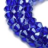 Transparent Electroplate Glass Beads Strands EGLA-A039-T4mm-A06-3