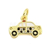 Rack Plating Brass Micro Pave Cubic Zirconia Pendants X-KK-U021-05G-1