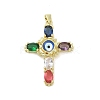 Golden Brass with Glass Pendants KK-A209-16G-2