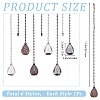 3 Sets 3 Colors Alloy Ceiling Fan Pull Chain Extenders FIND-CP0001-76-2