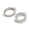 925 Sterling Silver Connector Cabochon Settings STER-NH0019-01P-01-2