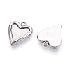 304 Stainless Steel Pendant Cabochon Settings For Enamel STAS-Q525-15P-2