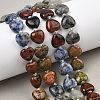 Gradient Color Natural  Labradorite & Mahogany Obsidian & Blue Spot Jasper & Unakite Beads Strands G-B185-A14-2