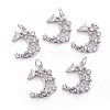 Brass Micro Pave Cubic Zirconia Pendants ZIRC-L070-43P-1