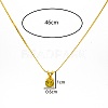 Real 18K Gold Plated 201 Stainless Steel Pendant Necklaces CP2918-11-1