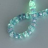 Luminous Handmade Silver Foil Glass Beads Strands FOIL-N029-02B-07-2