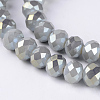 Electroplate Glass Beads Strands EGLA-A034-J8mm-Y02-3