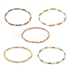 Glass Beaded Stretch Bracelets BJEW-JB09095-1