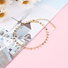Natural Multicolor Tourmaline Charm Anklets AJEW-AN00399-5
