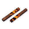 Transparent Resin & Walnut Wood Pendants RESI-N039-24D-3
