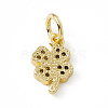 Brass Micro Pave Cubic Zirconia Charms ZIRC-F132-35G-2