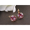Real Rose Gold Plated Fashion Tin Alloy Austrian Crystal Leverback Earrings EJEW-AA00057-49-3