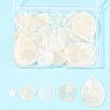 56Pcs 5 Styles Natural Capiz Shell Pendants SHEL-FS0001-08-6
