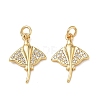 High Polished Ocean Brass Micro Pave Clear Cubic Zirconia Pendants CU-CBAF3CF-02O-01-1